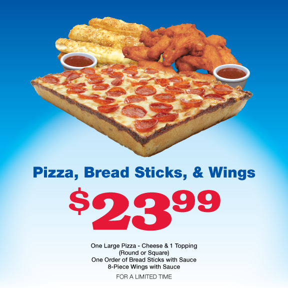 Pizza, Bread Sticks, & Wings